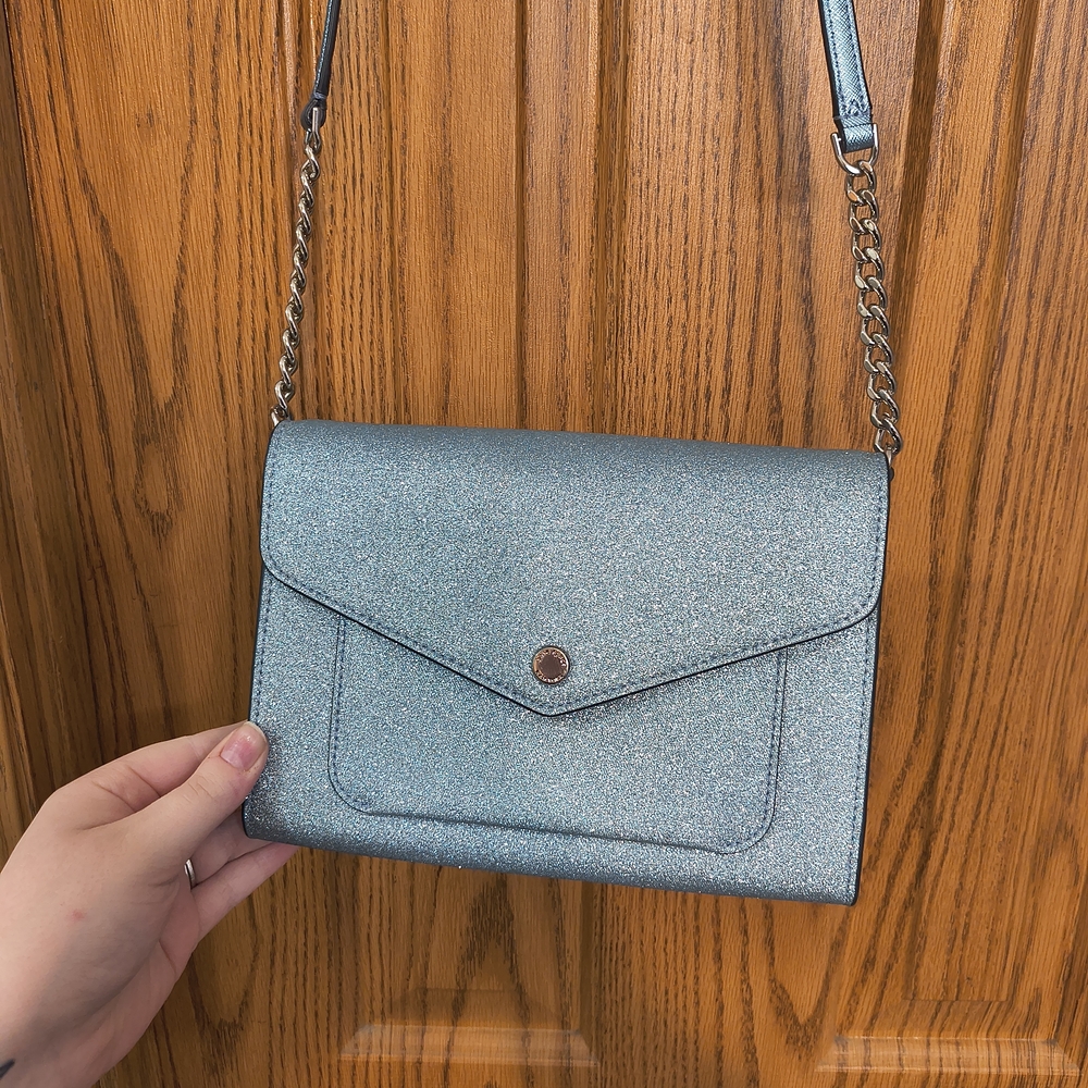 Kate Spade Blue Glitter Crossbody Bag